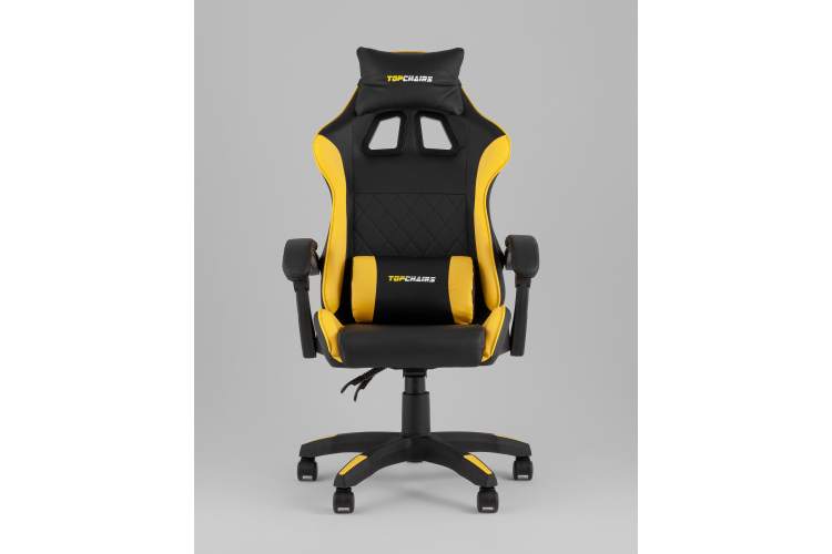 Кресло спортивное TopChairs MG-7043 черно-жёлтый-2