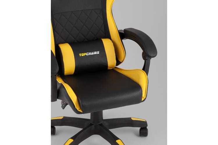 Кресло спортивное TopChairs MG-7043 черно-жёлтый-7