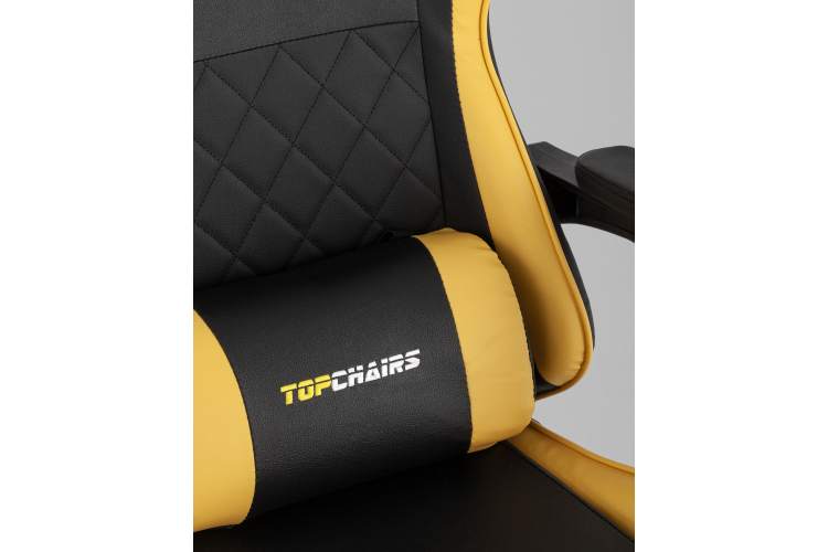 Кресло спортивное TopChairs MG-7043 черно-жёлтый-8