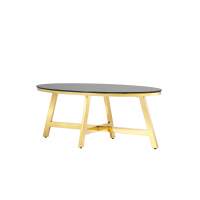 Журнальный стол Журнальный стол 100*50 АЛЬБА золото стекло черное STOOL GROUP