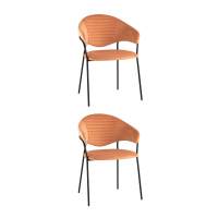 Стул Стул Алексис велюр оранжевый 2 шт STOOL GROUP