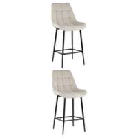 Комплект стульев Стул полубарный Флекс велюр бежевый 2 шт. STOOL GROUP