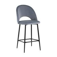 Стул полубарный Меган SN велюр серый STOOL GROUP