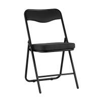 Складной стул Джонни экокожа черный каркас черный матовый STOOL GROUP