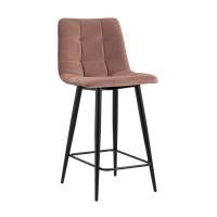 Стул полубарный Джанго велюр пыльно-розовый высота сиденья 60 см STOOL GROUP