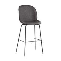 Стул барный Beetle PU со спинкой серый STOOL GROUP