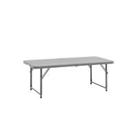 Стол-чемодан складной 122*61*74 см с регулировкой высоты серый STOOL GROUP