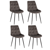 Стул Флекс New велюр антрацитовый 4шт. STOOL GROUP