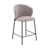 Стул полубарный Блейз букле светло-серый STOOL GROUP