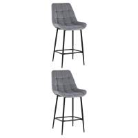 Комплект стульев Стул полубарный Флекс велюр велютто серый 2 шт. STOOL GROUP