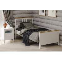 Комплект Кровать IKEА САГА 90х200 белый/ясень и тумба