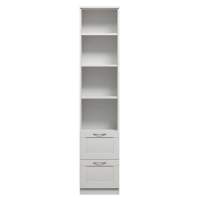 Книжный шкаф ikea BRIMNES / СИРИУС стеллаж узкий, с двумя ящиками и четырьмя полками, цвет белый