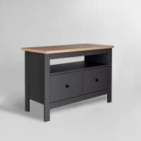 Тумба ИКЕА (IKEA) САГА тумба 2 ящика серая/ясень RU ГУД ЛАКК