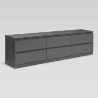 Тумба ИКЕА (IKEA) 2.03.03.110.4 КАСТОР тумба 6 ящиков RU серая
