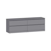 Тумба ИКЕА (IKEA) МАЛЬМ Варма 4Д комод 160х54х40, серый