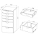 Комод СТУВА / ПИКСИ 6 ящиков 60x57x123, озорной василек