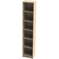 Книжный шкаф ikea Стеллаж Билли 40, высокий узкий с шестью полками, цвет дуб белёный