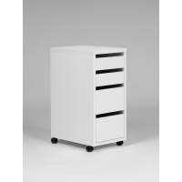 Тумба ИКЕА (IKEA) S02832 Компи 4 ящика тумба на колесиках 75x33x50, белый