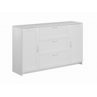 Тумба ИКЕА (IKEA) BRIMNES / СИРИУС тумба двухдверная, с тремя выдвижными ящиками, цвет белый