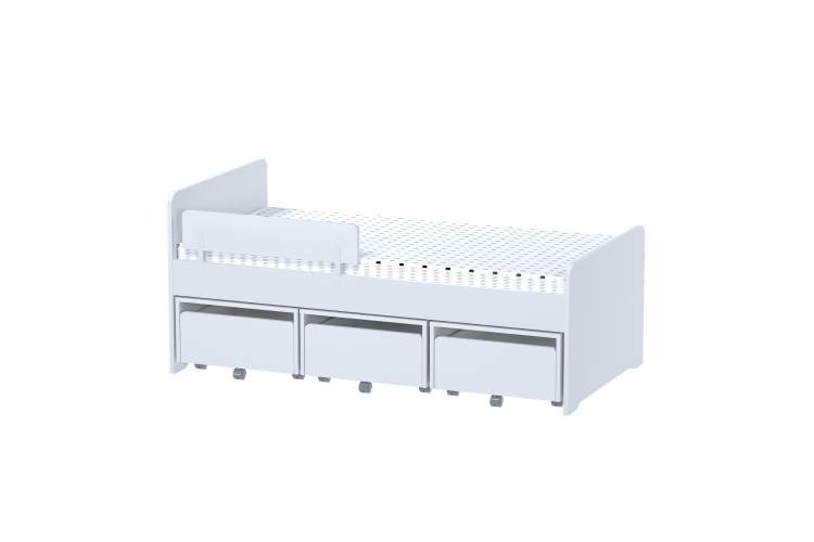 ПИКСИ тумба выкатная 52x55x31 под кровать, белый ГУД ЛАКК-6