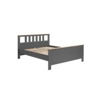 2.08.04.230.15 САГА кровать двойная 160х200 серый/ясень ИКЕА (IKEA)