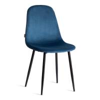 Стул BREEZE (mod. JSC-58) Велюр/металл , 44 х 53 х 86 см, Blue (синий) HLR63 / черный (Комплект из 4 шт.)