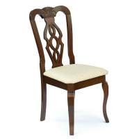 Стул Стул - Афродита/ Aphrodite дерево гевея, 46х54х99см, Cappuchino , ткань кремовая с рисунком (3321) (Комплект из 2 шт.)