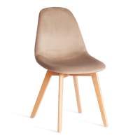 Стул CINDY SOFT (mod. C1021F1-1) велюр/дерево бук, 55 х 48 х 83 см, коричневый HLR12 / натуральный (Комплект из 4 шт.)