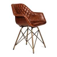 Кресло Secret de Maison Имес Булл/Eames Bull (мод. M-17668) металл/кожа буйвола, 61х49х80см, античная медь/коричневый