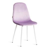 Стул BREEZE (mod. JSC-58) / 1 шт. в упаковке Велюр/металл , 44 х 53 х 86 см, Lavender (лавандовый) HLR26 / белый