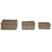 Корзина Secret de Maison Паго/Pago (набор из 3 штук) натуральный ротанг, 55х44х26/49х38х22/43х32х18см, натуральный кубу