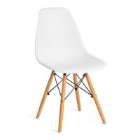 Стул CINDY (EAMES) (mod. 1801) дерево бук/металл/сиденье пластик, 45x51x82 см, White (белый) (Комплект из 4 шт.)