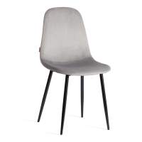 Стул Стул BREEZE (mod. JSC-58) / 2 шт. в упаковке Велюр/металл , 44 х 53 х 86 см, grey (серый) HLR 19 / черный (Комплект из 2 шт.)