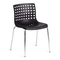 Стул SKALBERG (mod. C-084-A) / 2 шт. в упаковке металл/пластик, 46 х 56 х 79 см, Black (черный) / Chrome (хром) (Комплект из 2 шт.)