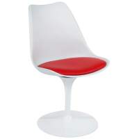 Пластиковый Стул Тулип Фэшн Чаир/Tulip Fashion Chair (мод.109)/1 шт. в упаковке металл/пластик/PU, 48 x 55 x 81см, белый / красный