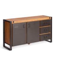 Комод Secret de Maison Сити/City (мод. CTY D01) металл/массив акации, 150х45х80см, дымчато-коричневый b034