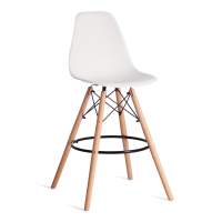 Стул барный Cindy Bar Chair (mod. 80-1) / 2 шт. в упаковке дерево бук/металл/пластик, 50 х 51 х 109 см, White (Белый) 70029/ натуральный (Комплект из 2 шт.)