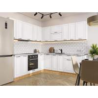 Кухня Дублин-02 Special White/Дуб Вотан/2140x2200/2400x600