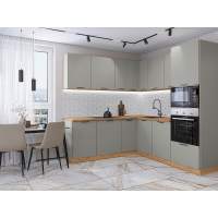 Кухня Лайт-03 Special Grey/Дуб Вотан/2140x2100/2200x600