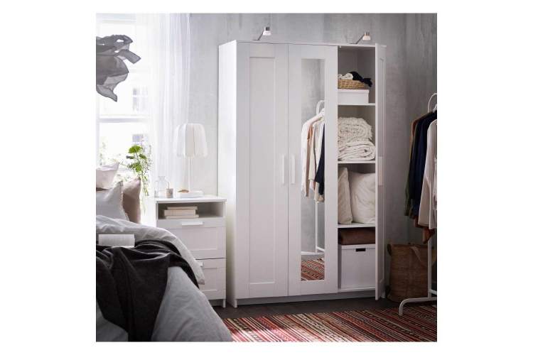 Шкаф Бримнэс ИКЕА 3 дверный, 117х190х50, белый оригинал BRIMNES IKEA-2
