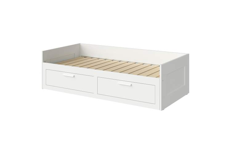 Кровать-кушетка IKEA BRIMNES с 2 ящиками, белый 80х200 см, БРИМНЭС/БРИМНЕС ИКЕА оригинал-4