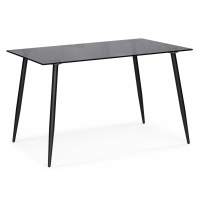 Стол стеклянный Smoke 120х80х75 clear gray / black