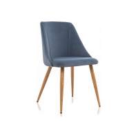 Стул на металлокаркасе Morgan blue / wood стул на металлическом каркасе