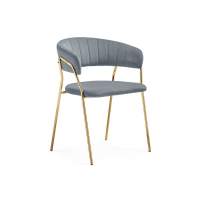 Kamelia 1 gray / gold Стул на металлокаркасе