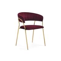 Kamelia 1 wine red / gold Стул на металлокаркасе