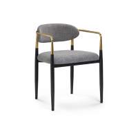 Стул на металлокаркасе Lord gray / black / gold стул на металлическом каркасе