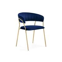 Стул кухонный Стул на металлокаркасе Kamelia 1 dark blue / gold